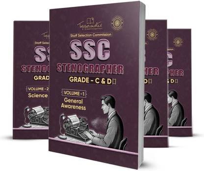 SSC Stenographer Grade C And D Exam Preparation Study Material, Set Of Books, English Medium, Latest Edition