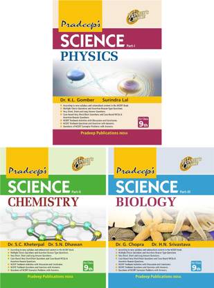 Pradeep's Science Physics, Chemistry, Biology Part - I To III For Class 9 - Latest Edition With New Updated Contents 2024-25 CBSE Exams (Set Of 3 Books)