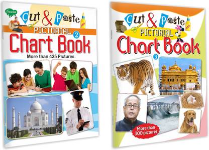 Set Of 2 Cut & Paste Chart Book, Pictorial Chart Book-2 And Pictorial Chart Book-3