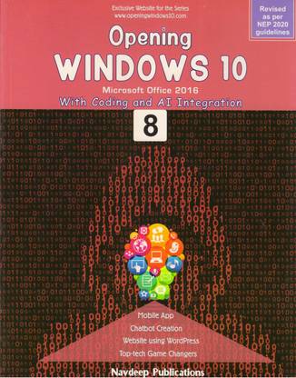 Navdeep, Opening WINDOWS 10 For Class - 8 Microsoft Ofice 2016 With Coding And AI Integration