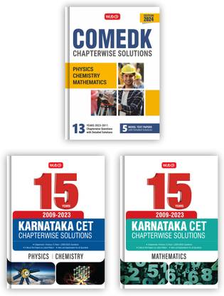 MTG 15 Years Karnataka CET Chapterwise Solutions + COMEDK Chapterwise Previous 13 Years Questions (PYQ) Papers With Detailed Solutions Physics, Chemistry & Mathematics Books For 2024 Exam