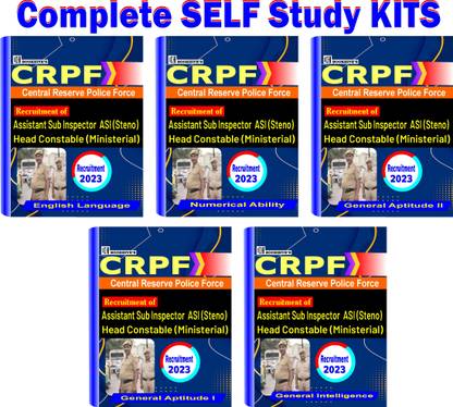 CRPF Head Constable (Ministerial) And Assistant Sub Inspector (ASI) Recruitment 2023 (Set Of 5 Books) English Midium