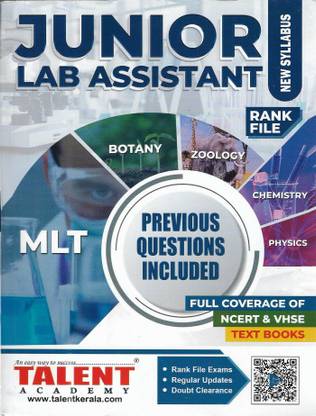 Mlt Junior Lab Assistant , New Sylllabaus, Rank File(Previous Questions Included)
botany,zoology,chemistry,physics.
full Coverage Of Ncert & Vhse Text Book