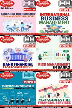 IGNOU MBA 3rd Semester Help Books (Banking & Finance Area) Combo Of MMPC 15 MMPC 16 MMPB 1 MMPB 4 MMPB 6 MMPF 6 (IGNOU Study Notes/Guidebook Chapter-Wise) With Solved Previous Year Question Papers
