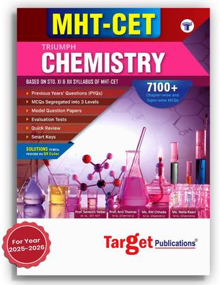 MHT-CET 2026 Triumph Chemistry Book | PYQ (Previous Years Question) | 7000+ MCQs | Include Previous Years' Questions (PYQs) & Model Papers Based On 11th And 12th Syllabus Of Maharashtra State Board