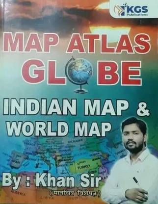 Map Atlas Globe World & India Map In Hindi (Khan Sir Class Notes)