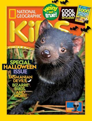 National Geographic Kids October 2022 - Special Halloween Issue: Tasmanian Devils, Bizarre Bugs, And More!