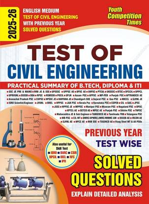 Test Of Civil Engineering (English Medium) Previous Year Test Wise Solved papers 2025-26