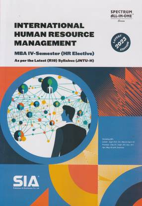 International Human Resource Management (HR Elective) MBA IV-Sem As Per The Latest (R19) Syllabus JNTU-Hyderabad Latest 2023 Edition