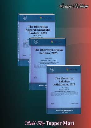 New Criminal Laws Combo – Bharatiya Nyaya Sanhita 2023 (BNS) | Bharatiya Nagarik Suraksha Sanhita 2023 (BNSS) | Bharatiya Sakshaya Adhiniyam 2023 (BSA) | 3 Books Set EDITION 2024