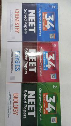 Combo 34 Years Chapterwise Topicwise Solved Papers NEET Physics , Chemistry And Biology (Set Of 3 Books) (PAEPR BACK, ARIHANT EXPERTS)