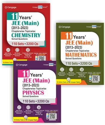 JEE Main 11 Years (2013-2023) Chapter Wise Solved Questions Physics, Chemistry And Mathematics (3-Books Set) , 110 Set JEE MAINS SOLVED PAPERS