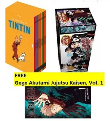Tintin Paperback Boxed Set 23 Titles +Demon Slayer Complete Box Set
Bet Of Combo