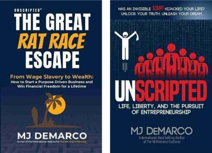 The Great Rat Race Escape & Unscripted Combo Mj Demarco