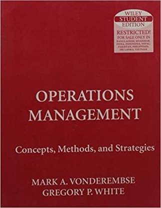 Operations Management: Concepts, Methods And Strategies