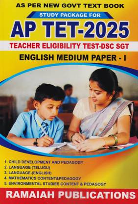 Study Package For AP TET-2025 Teacher Eligibility Test-DSC SGT Paper-I (English Medium)