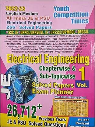 Youth Competition TIME'S All INDIA JE & PSU ELECTRICAL ENGINEERING JE Chapterwise Sub-Topicwise Vol-1