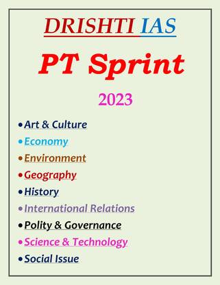 Drishti IAS PT Sprint 2023 , 9 Subject Photocopy Notes