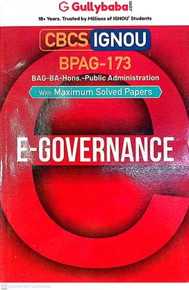IGNOU BAG. Help Guide (BPAG-173, E-Governance)