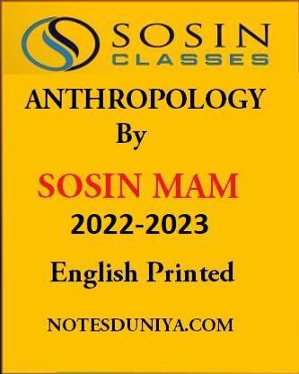Anthropology Sosin Mam English Printed Material 2022-23
