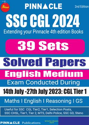 SSC CGL 2024: 39 TCS Sets Solved Papers English Medium