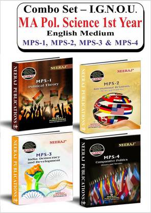 NEERAJ MA Political Science 1st Year Combo Books(M.P.S -1, M.P.S - 2, M.P.S - 3 & M.P.S - 4)– English Medium, IGNOU - Chapter Wise Help Book Including Solved Sample – Published By Neeraj Publications