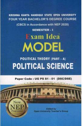 UBP | Political Science Part A With Paper Code UG PS S1 01 [DSC/DSE] Under Krishna Kanta Handique State Open University [KKHSOU]
