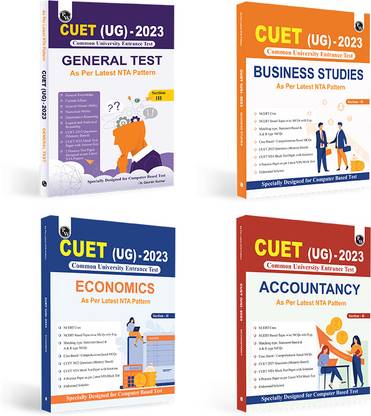 Physics Wallah CUET Accountancy, Business Studies, Economics & Mathematics Combo (Common University Entrance Test 2023) Set Of 4 Books
