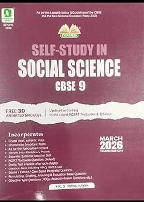Evergreen Self Study In Social Science: For 2026 Examinations (Class 9