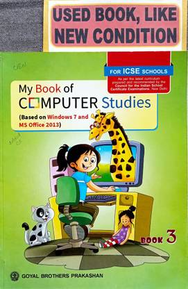 Icse My Book Of Computer Studies Class-3(Old Book)