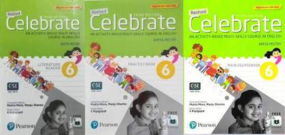 Pearson Celebrate Main Coursebook + Practice Book + Literatre Book For Class 6 ( Combo Set Of 3 Books )