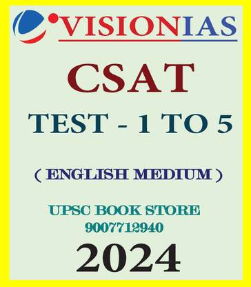 VISION IAS CSAT Test Series 1-5 English Medium 2024