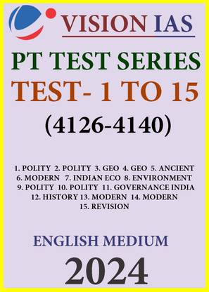 VISION IAS PT Test Series 1-15 ( 4126-4140 ) English Medium 2024