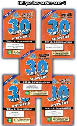 Unique Law Series 30 Q & A For LLB Examination 4th Semester COMBO ( Labour & Industrial Law, Company Law, Arbitration And Conciliation, Environmental Law, Criminology And Penology ) Edition 2023 AUTHOR: NITIN PRAKASHAN 	PUBLISHERS: NITIN PRAKASHAN