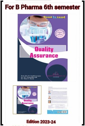 Quality Assurance B. Pharm 6th Semester BASED ON PCI NEW SYLLABUS ...