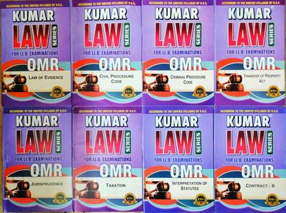 Kumar Law Series For LLB 2nd Year Examination OMR Parttan For English Medium 8 Books Set
