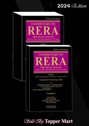 Commentary On RERA The Real Estate ( Regulation And Development ) Act, 2016 In Two Volumes Set Edition 2024 Whitesmann [hardcover] Manish Verma & Kush Kalra EDITION 2024
