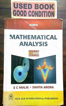MATHEMATICAL ANALYSIS (Old Book)
