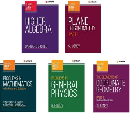 Arihant Higher Algebra,Plane Trigonometry,Problems In Mathematics With Hints And Solutions,Problems In General Physics,The Elements Of Coordinate Geometry (Set Of 5 Book)