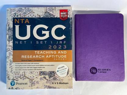 Kvs Madan Ugc Net Peper 1 English Medium With Readers Corner Ultra Lethercoated Note Book A5 For Notes Making