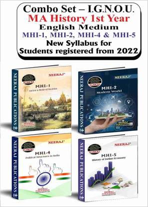 IGNOU SOLUTION BEST HELP BOOK MA History 1st Year Combo (New Syllabus) MHI- 1,2,4,5 COMBO SET BEST HELP BOOK IGNOU STUDENT
Medium: English