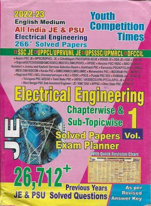 Electrical Engineering JE (Vol. -1) Chapterwise & Sub -Topicwise Solved Paper With Quick Revision Chart