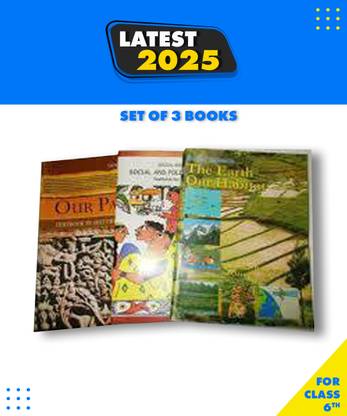 Combo Of 3 Books Of SOCIAL SCIENCE For Class 6 NCERT HISTORY, GEOGRAPHY, CIVIICS Paperback, NCERT|New Latest Edition For 2025-2026