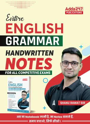 Entire English Grammar Handwritten Notes Book For SSC , Railways, Bank, Teaching, All State & Other Competitive Exams (Printed Edition) By Adda247