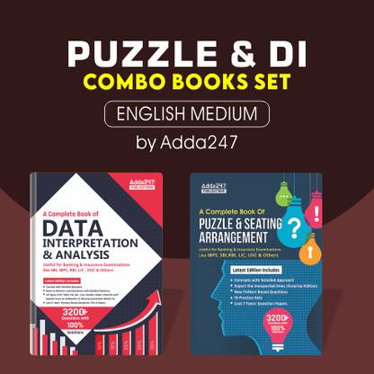 Latest Bank PRIME (Puzzle + Data Interpretation) Book Combo (Third English Printed Edition)