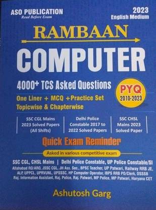 Ramban Computer 4000+TCS Asked Questions 2023 Edition |Ashutosh Garg| ASO Publication