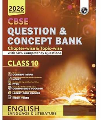 Pw Cbse Question & Concept Bank (Qcb) Class 10 English Language & Literature Chapter-Wise And Topic-Wise Solved Questions For 2026 Exams With 50% Competency Based Question (English, Paperback, Unknown)