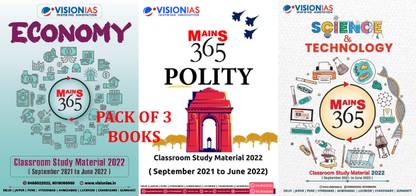 Vision IAS Manis 365 Polity & Science And Technology 2022 Pack Of 3 Books English Medium Xerox Only