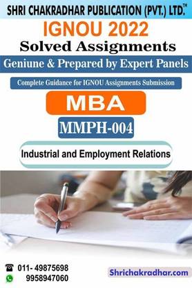 IGNOU MMPH 4 Solved Assignment 2022-23 Industrial And Employment Relations IGNOU Solved Assignment IGNOU MBA New Syllabus 3rd Semester IGNOU Master Of Business Administration (2022-2023) Mmph4