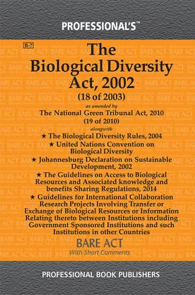 Biological Diversity Act 2002 As Amended By Biological Diversity (Amendment) Act, 2023 Alongwith Rules & Regulations